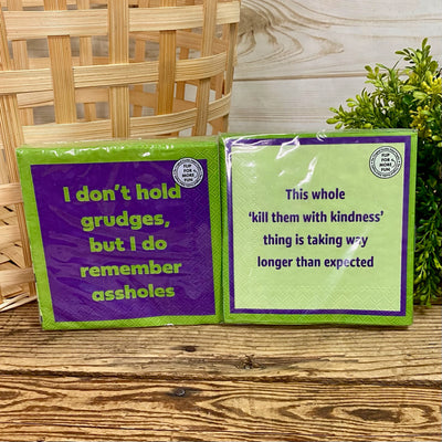 Drinks on me Double The Fun Cocktail Napkins With Funny Sayings
