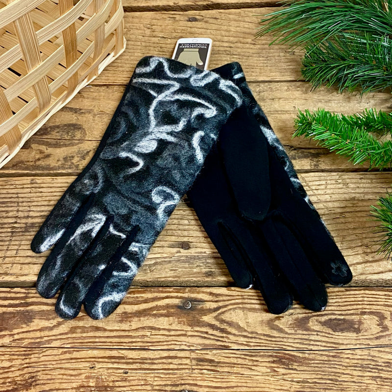 Felted Swirl Gloves