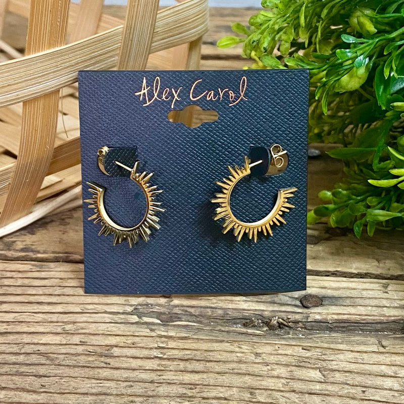 Gold Sunburst Earrings
