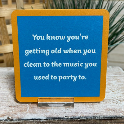 Drinks On Me Coasters With Funny Sayings