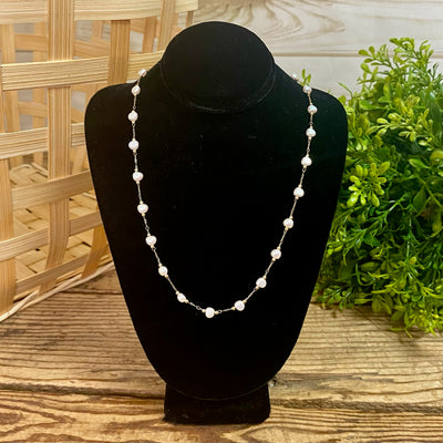 Crystal with Pearl Necklaces