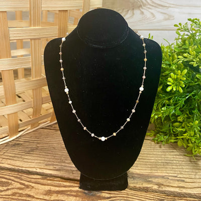 Crystal with Pearl Necklaces