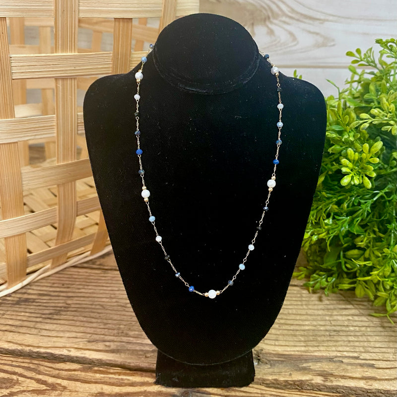Crystal with Pearl Necklaces