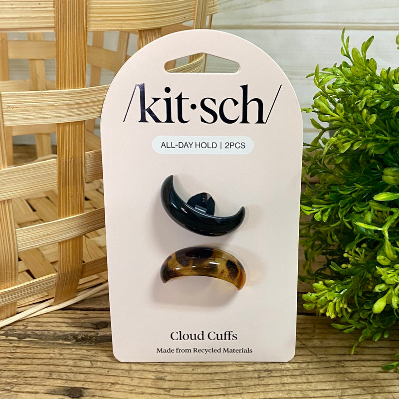 Cloud Cuff Hair Ties - Black & Tortoise by Kitsch