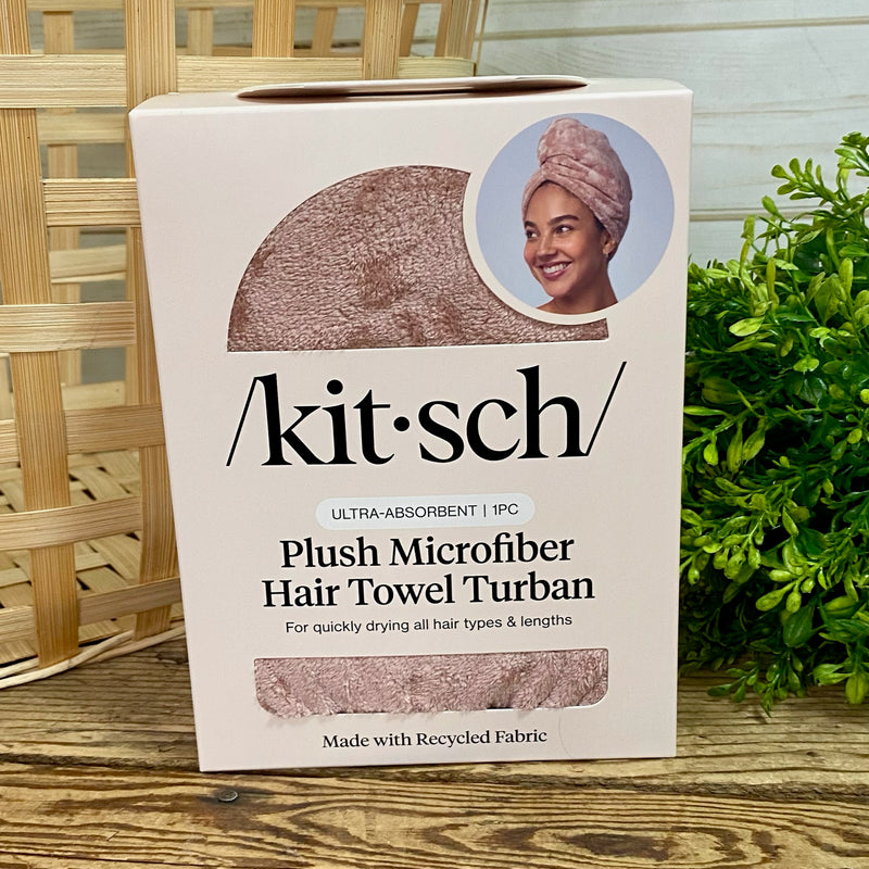 Microfiber Plush Hair Towel Turban by Kitsch