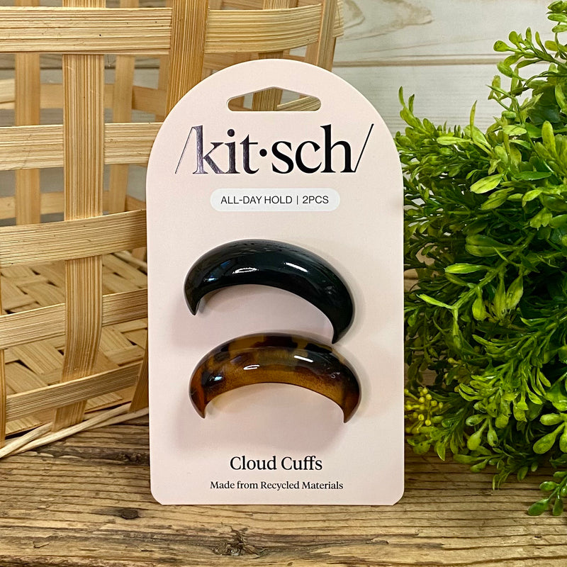 Cloud Cuff Hair Ties - Black & Tortoise by Kitsch