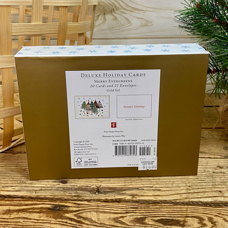 Merry Evergreens Boxed Christmas Cards
