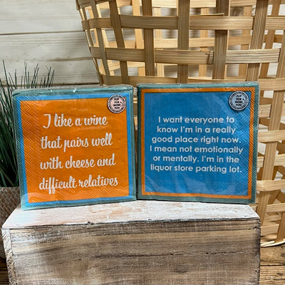 Double The Fun Cocktail Napkins With Funny Sayings