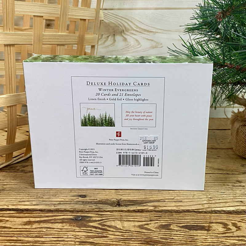 Winter Evergreens Boxed Christmas Cards