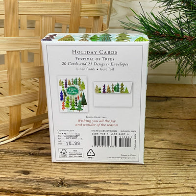 Festival Trees Boxed Christmas Cards