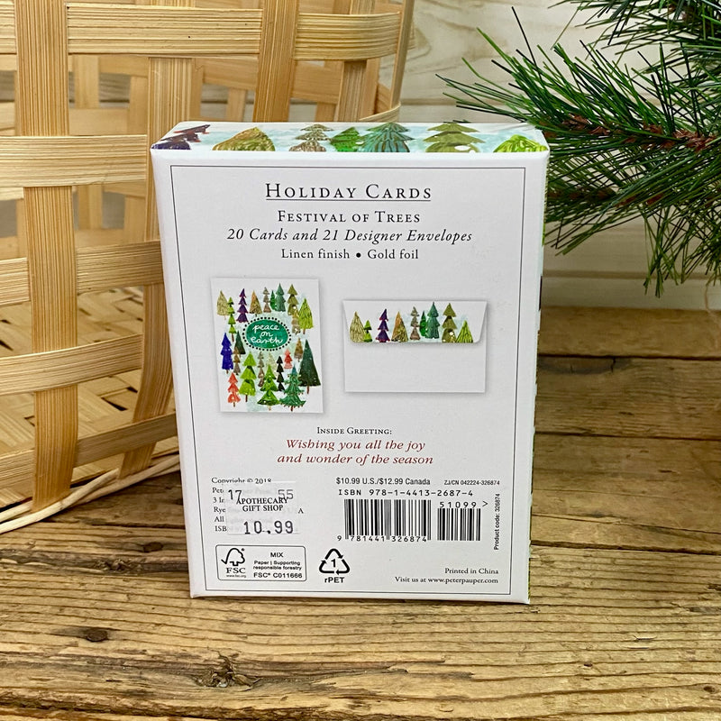 Festival Trees Boxed Christmas Cards
