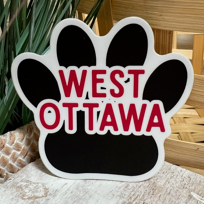 West Ottawa Paw Sticker