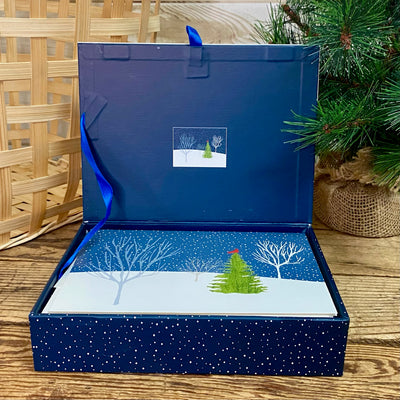 Midnight Cardinal Boxed Christmas Cards