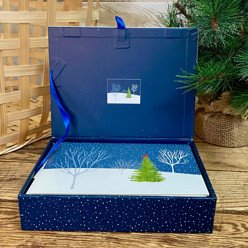 Midnight Cardinal Boxed Christmas Cards
