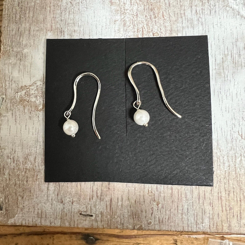 Sterling Silver Ear Pearl Twist Drop