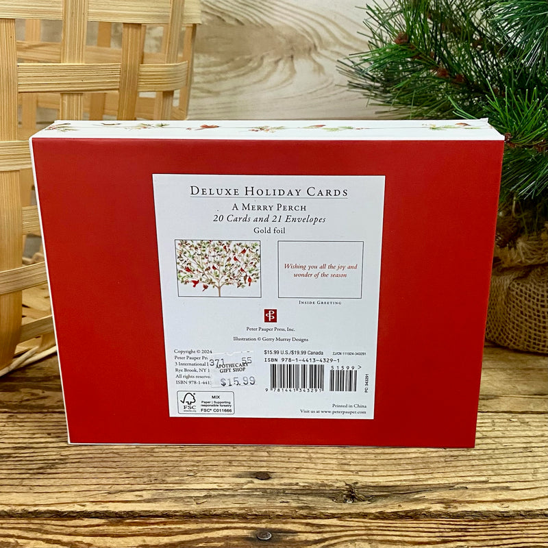 Merry Perch Boxed Christmas Cards