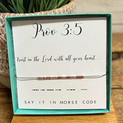 Proverbs 3:5 Morse Code Bracelet