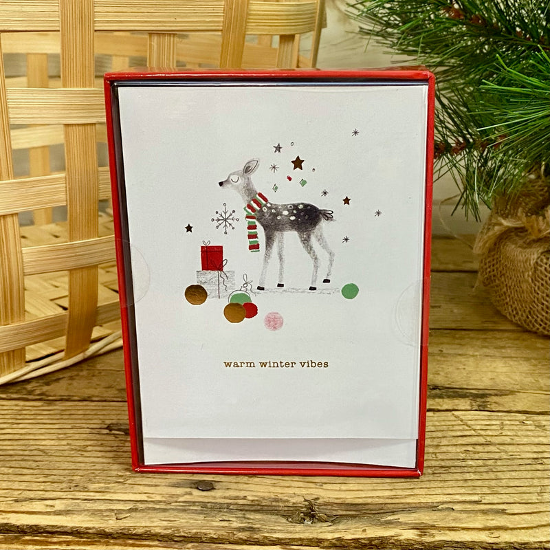 Winter Deer Vibes Boxed Christmas Cards