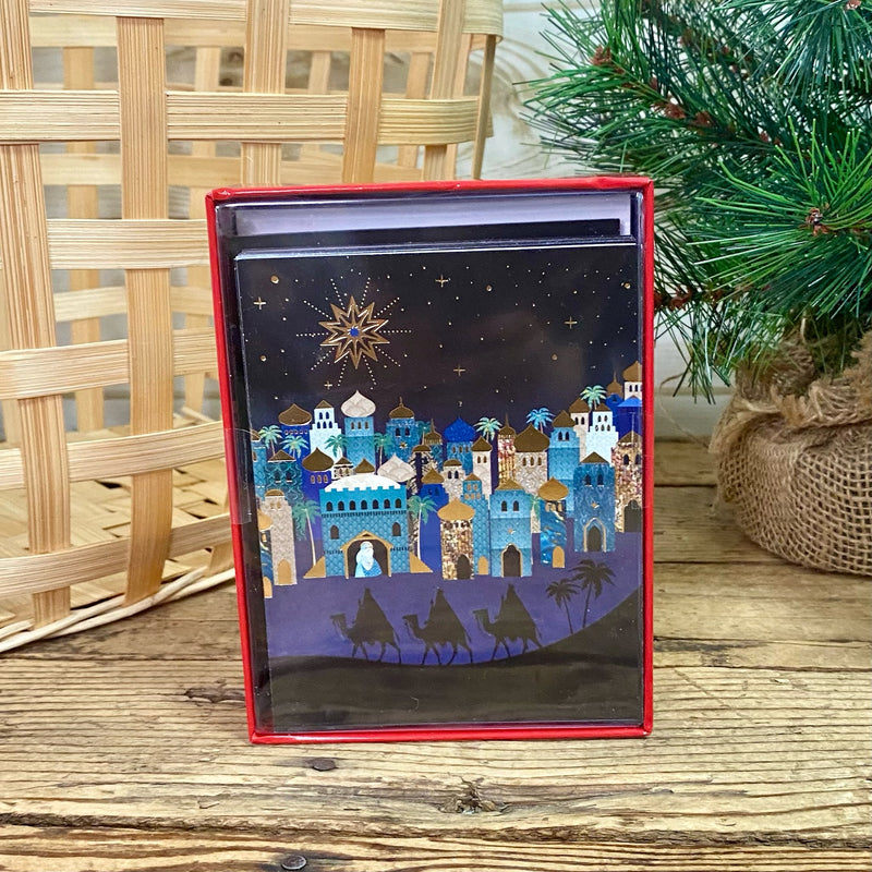 Gilded Holy City Boxed Christmas Cards