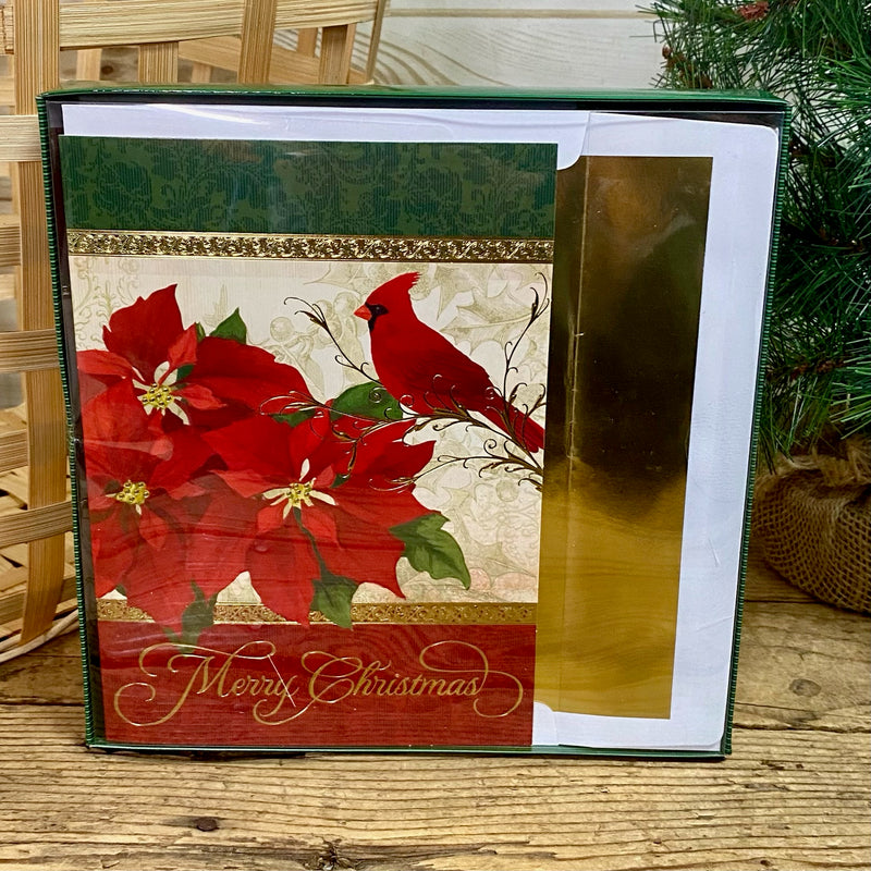 Poinsettia Boxed Christmas Cards