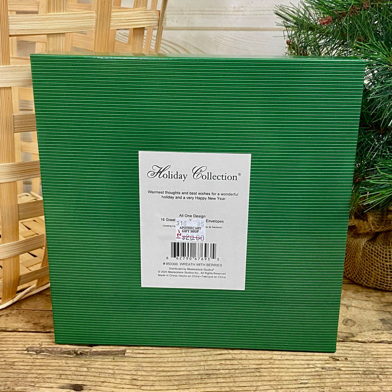 Golden Wreath Boxed Christmas Cards