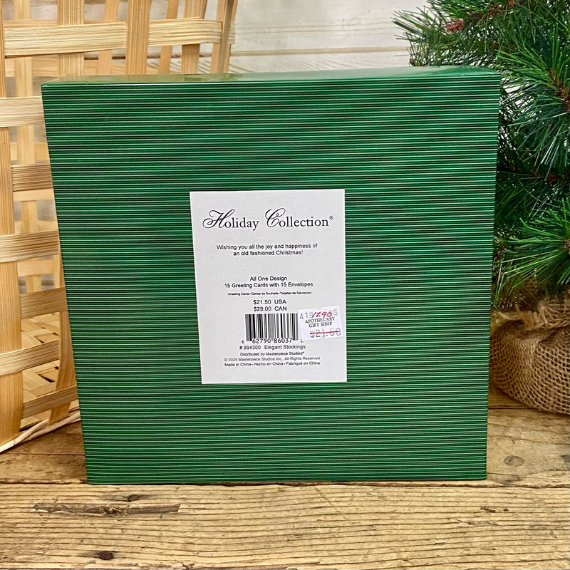 Elegant Stockings Boxed Christmas Cards
