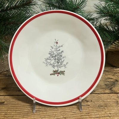 White & Red Christmas Appetizer Plates