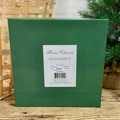 Trimmed Scarlet Boxed Christmas Cards