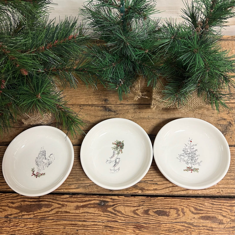 Christmas Farmhouse Shallow Bowl