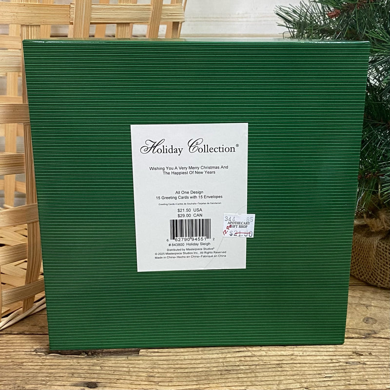 Red Sleigh Boxed Christmas Cards