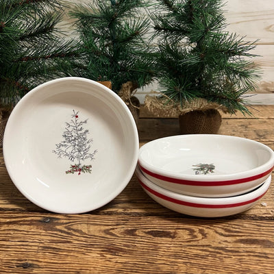 Christmas Farmhouse Shallow Bowl