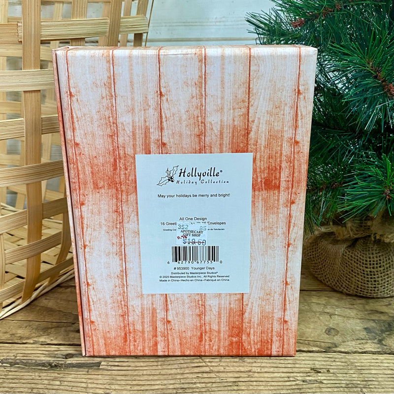 Sled & Wreath Boxed Christmas Cards