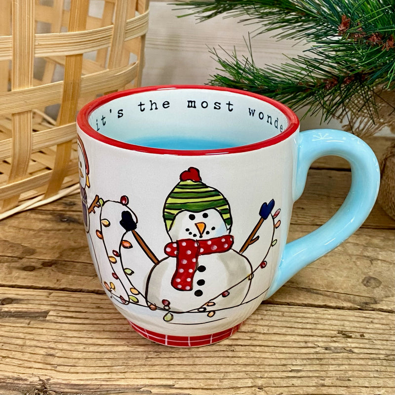 Most Wonderful Time Snowmen Mug