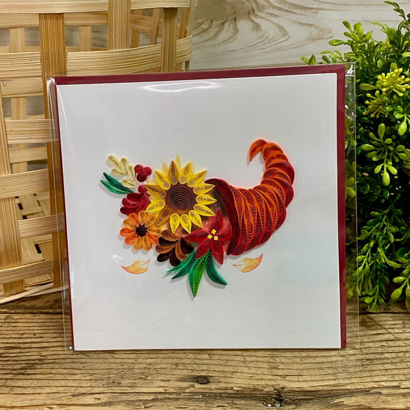 Cornucopia Quilling Card