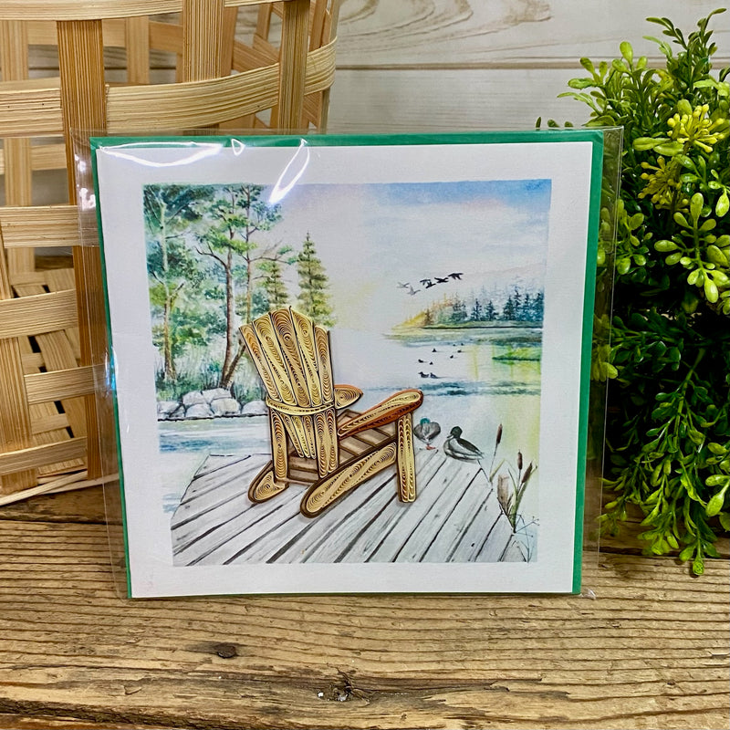 Adirondack Lake Quilling Card