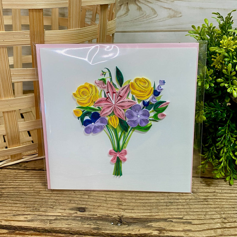 Spring Bouquet Quilling Card
