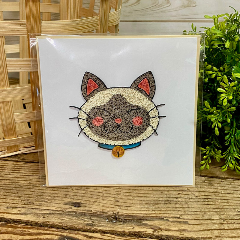 Kawaii Cat Quilling Card
