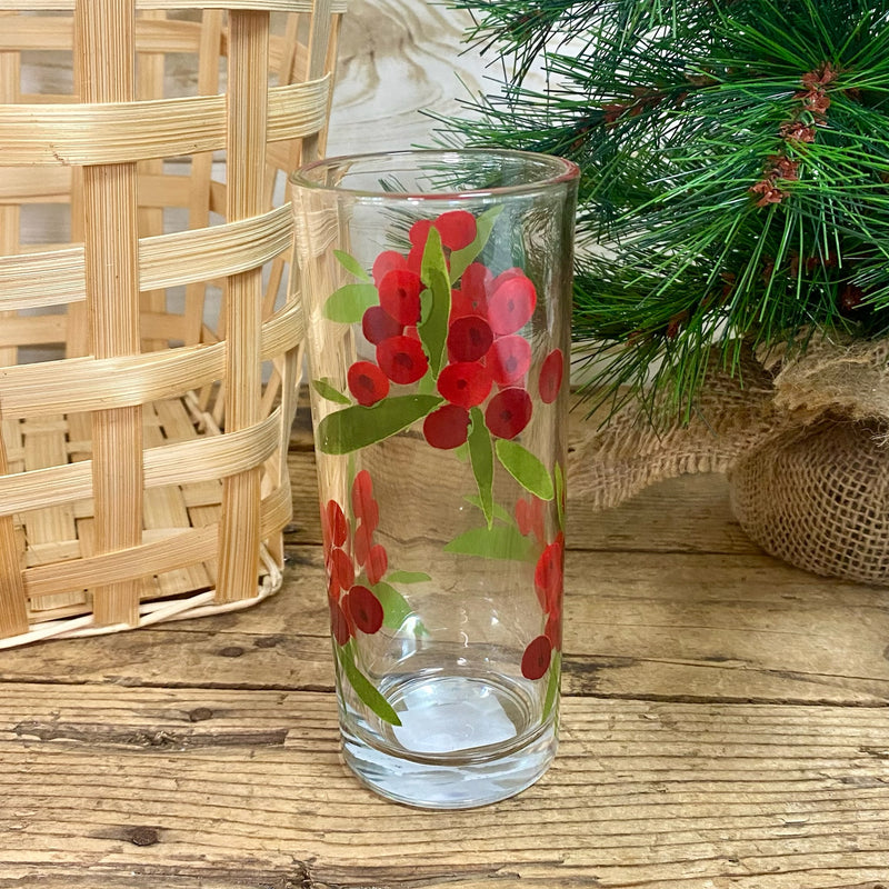 Holiday Sprig Glass