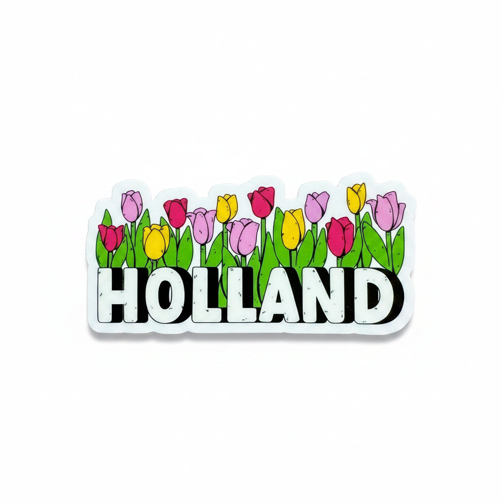 Holland With Tulips Sticker – Apothecary Gift Shop