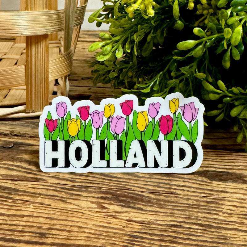 Holland With Tulips Sticker