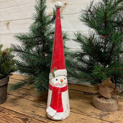 Cone Snowmen with Red Hats