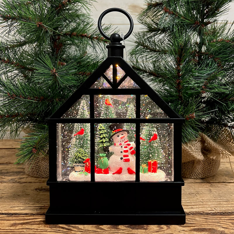 Snowman Garden House Water Lantern