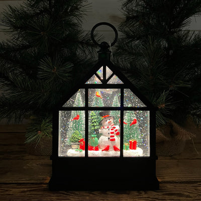 Snowman Garden House Water Lantern