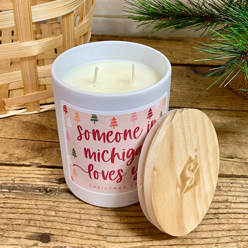 Someone In Michigan Loves You Christmas Candle