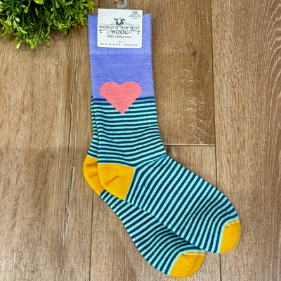 World's Softest Heart Woods Crew Socks