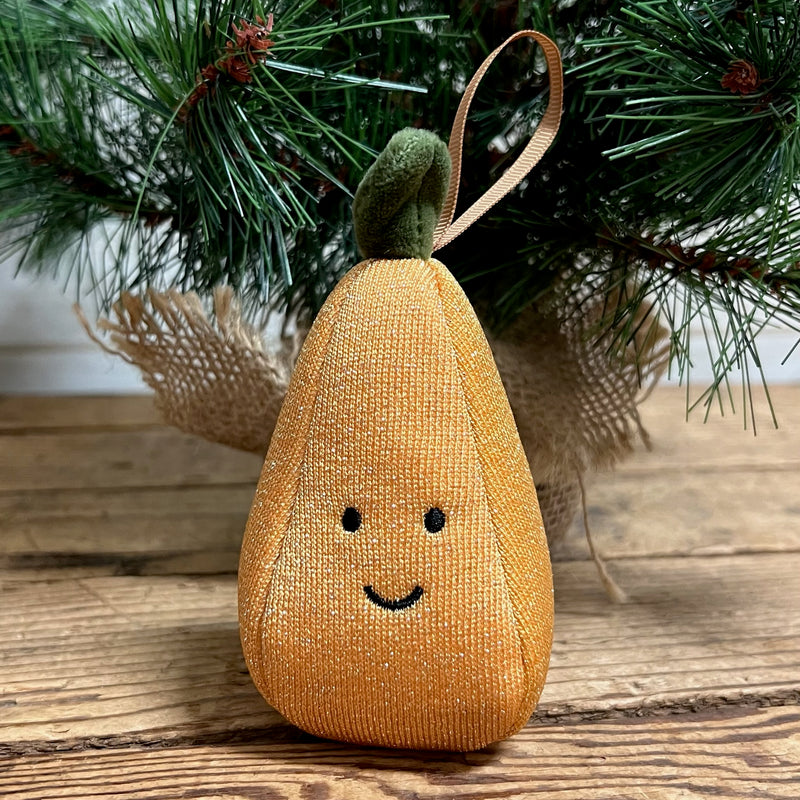 Festive Folly Pear Ornament Jellycat