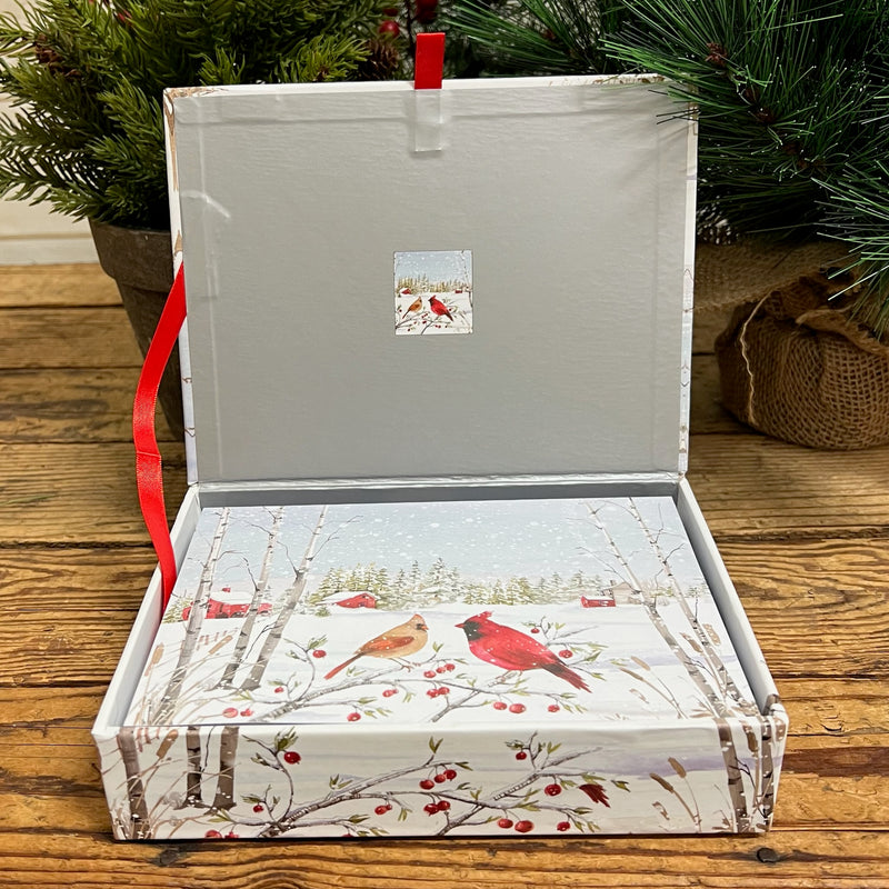 Boxed Christmas Cards with Cardinals