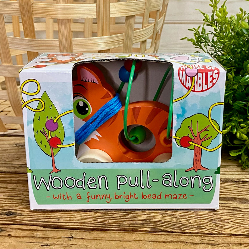 Wooden Pull Along Cat