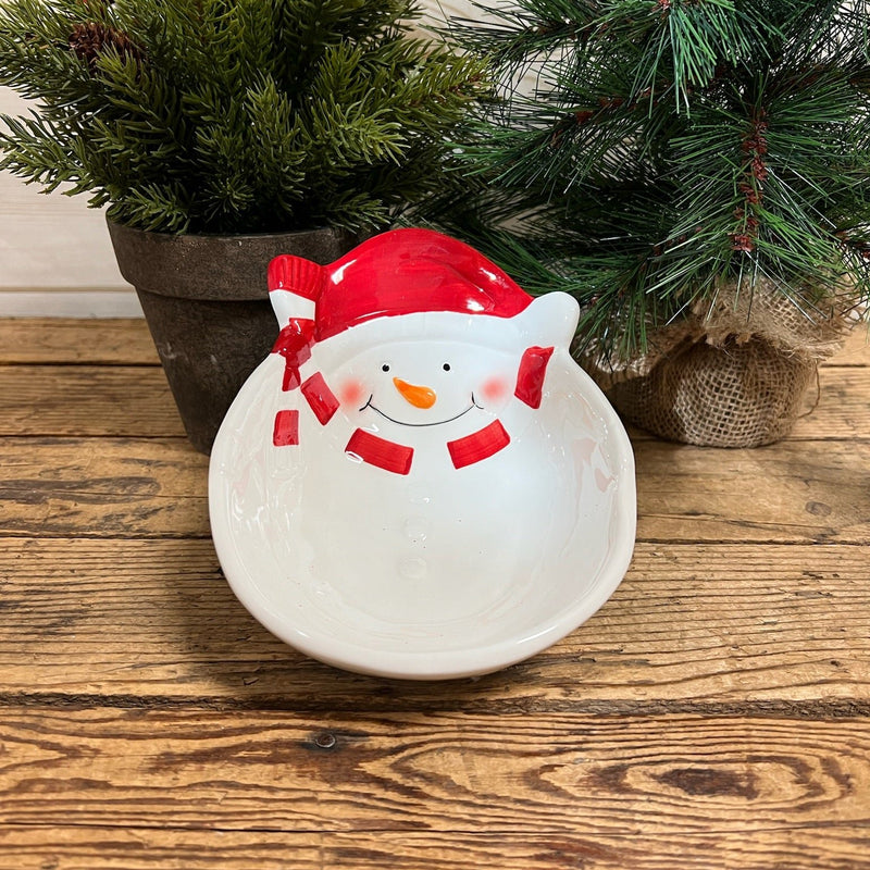 Snowman Red Hat Bowl