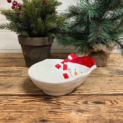 Snowman Red Hat Bowl